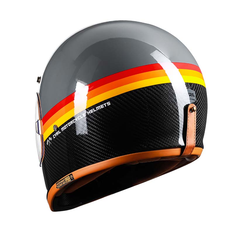 Topi keledar motosikal muka penuh gentian arang Edisi NovaX