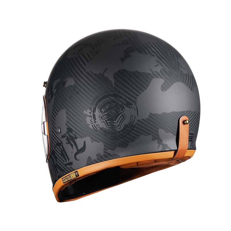 Casque de moto intégral en fibre de carbone CosmoCarbon homologué DOT et ECE F388MB