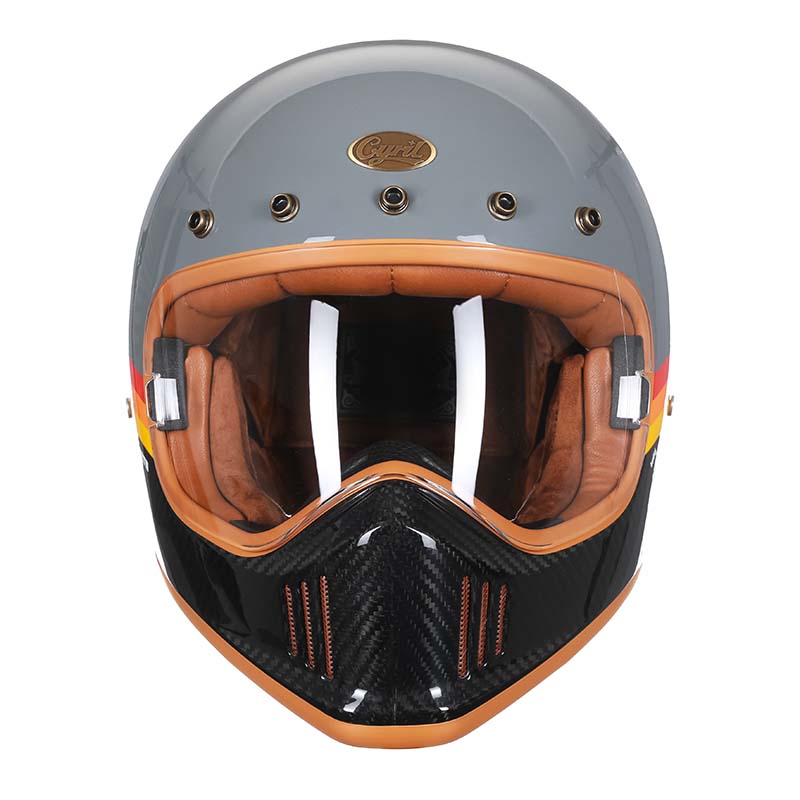 Topi keledar motosikal muka penuh gentian arang Edisi NovaX