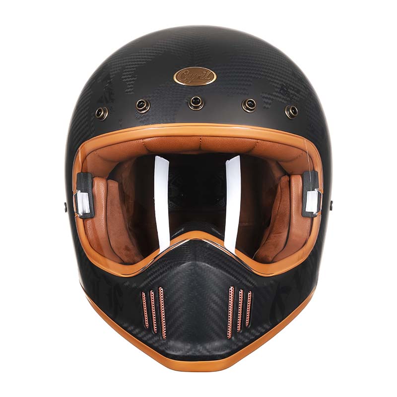 Casque de moto intégral en fibre de carbone CosmoCarbon homologué DOT et ECE F388MB