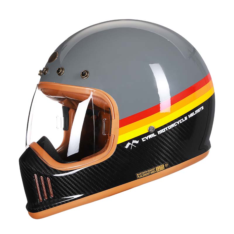 Topi keledar motosikal muka penuh gentian arang Edisi NovaX