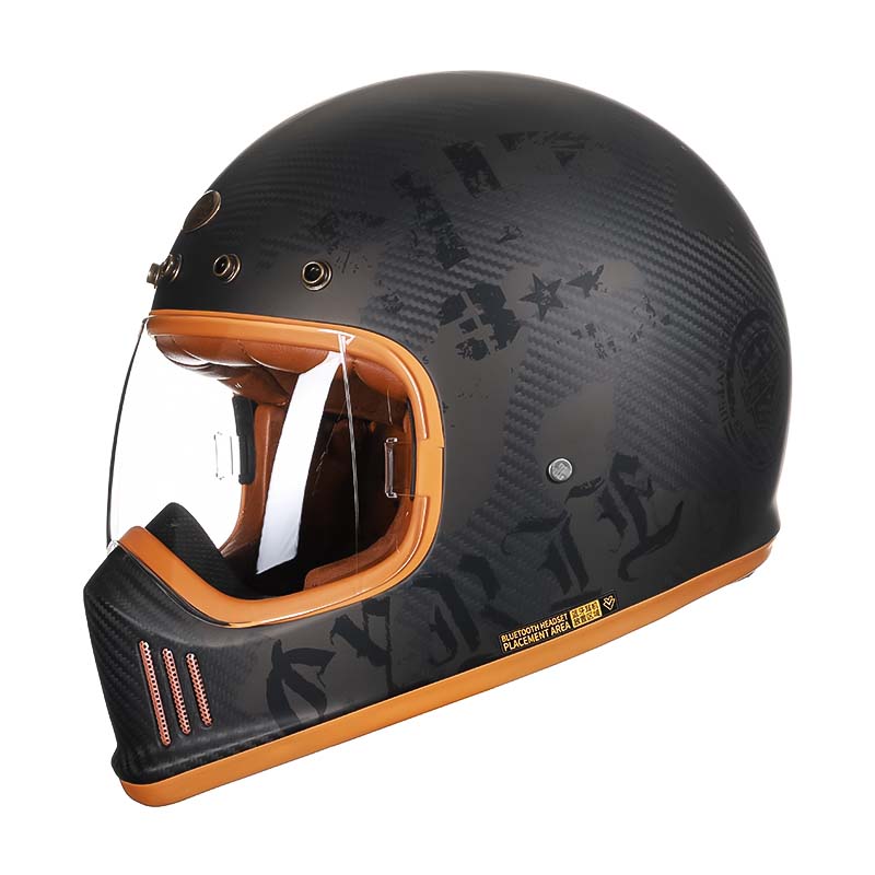 Casque de moto intégral en fibre de carbone CosmoCarbon homologué DOT et ECE F388MB