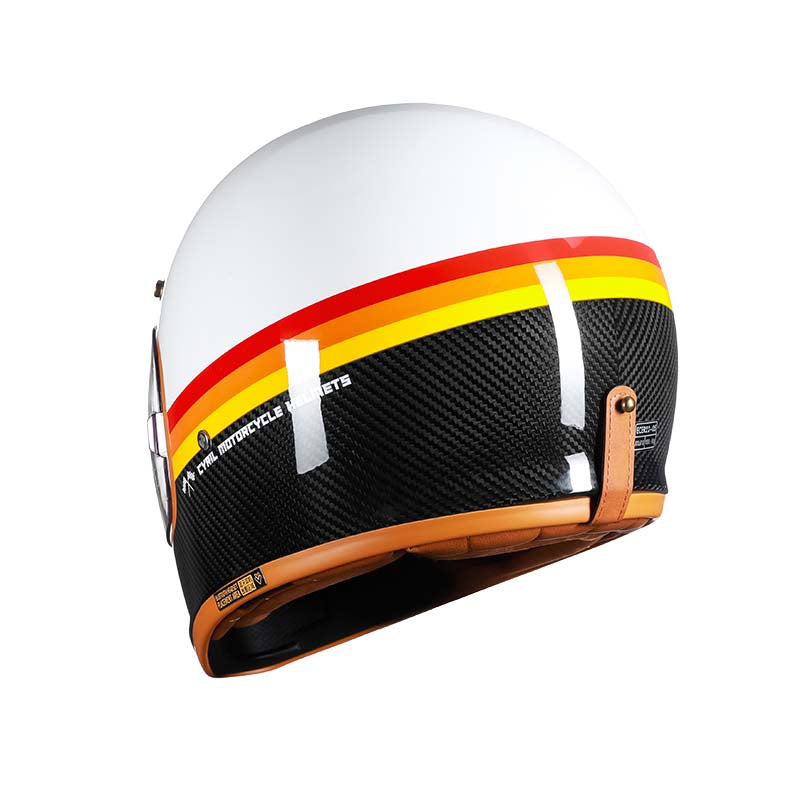 F383W Ausgabe Vollgesichts-Motorradhelm aus Kohlefaser