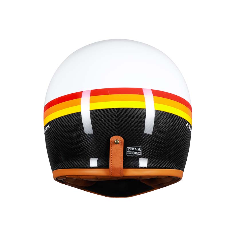 F383W Ausgabe Vollgesichts-Motorradhelm aus Kohlefaser