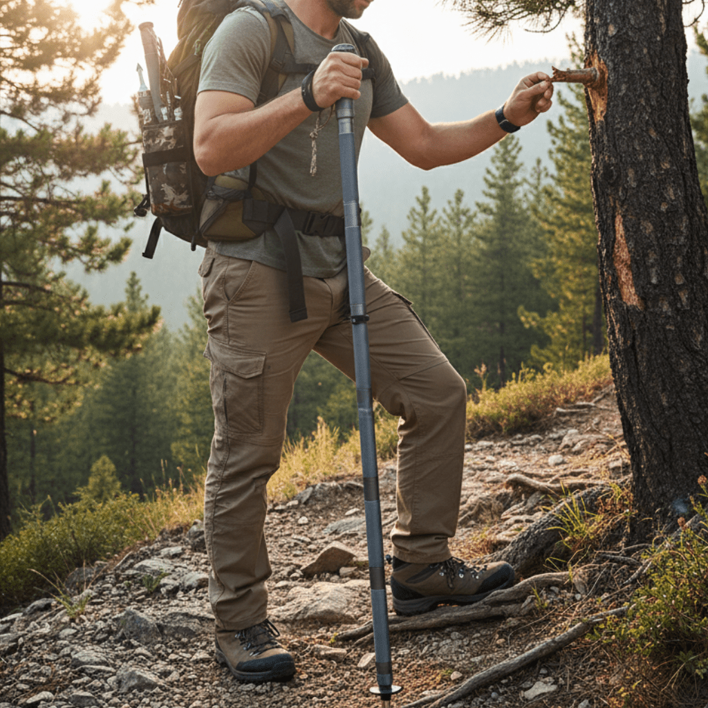 Bastones de marcha para camping TrailFlex de acero inoxidable, resistentes y con agarre ergonómico para excursionistas