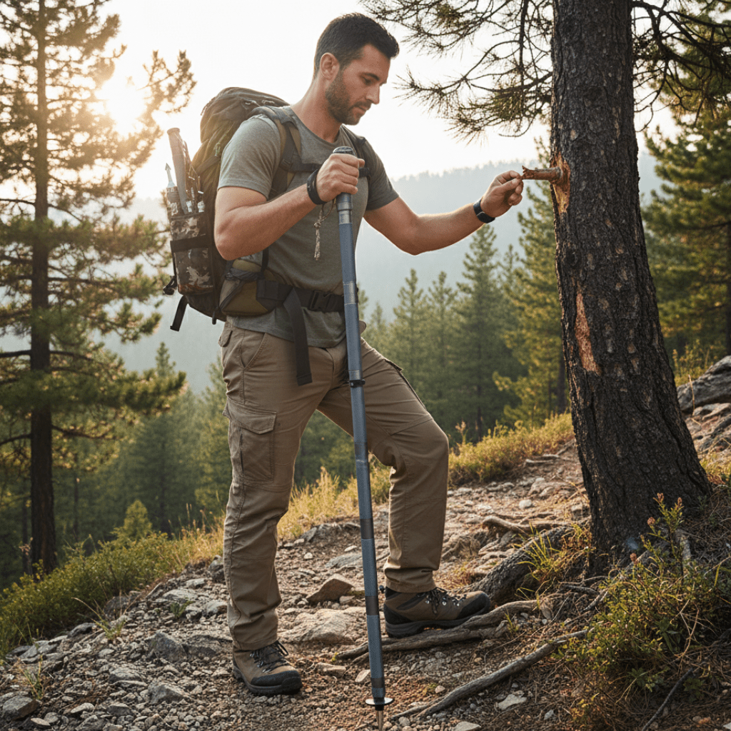 Bastones de marcha para camping TrailFlex de acero inoxidable, resistentes y con agarre ergonómico para excursionistas