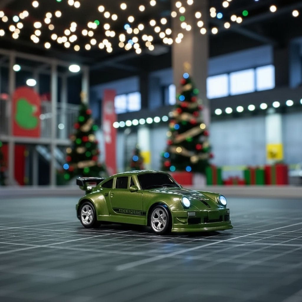 Mini závodní autíčko NovaDrive v měřítku 1:64 s dálkovým ovládáním 2,4 GHz a driftovacími pneumatikami