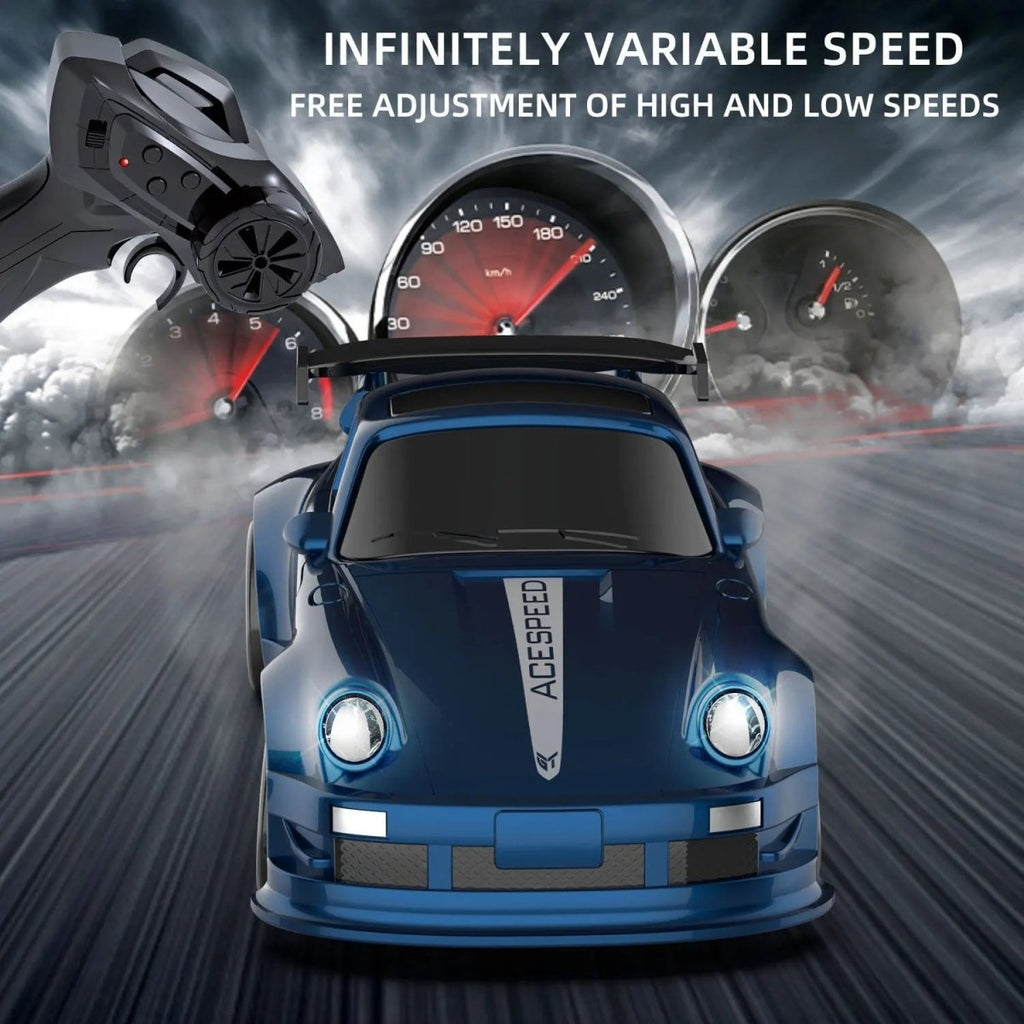 Mini závodní autíčko NovaDrive v měřítku 1:64 s dálkovým ovládáním 2,4 GHz a driftovacími pneumatikami