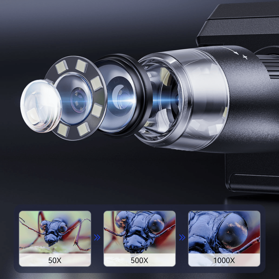 Microscopio digital FluxView con pantalla de alta resolución para soldadura de componentes electrónicos
