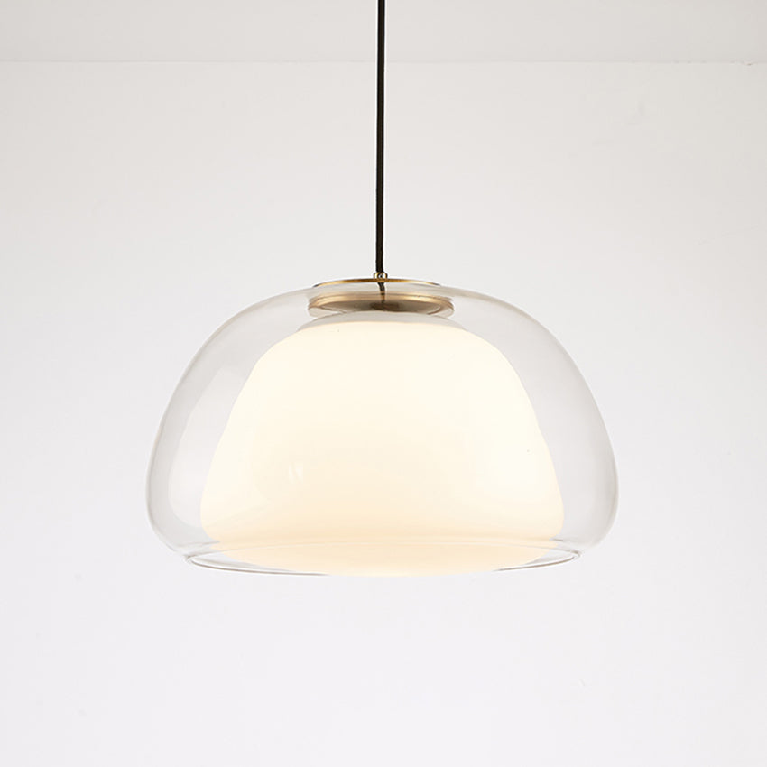 Aurora Milk Glass Pendant Light Modern Hanging Lamp