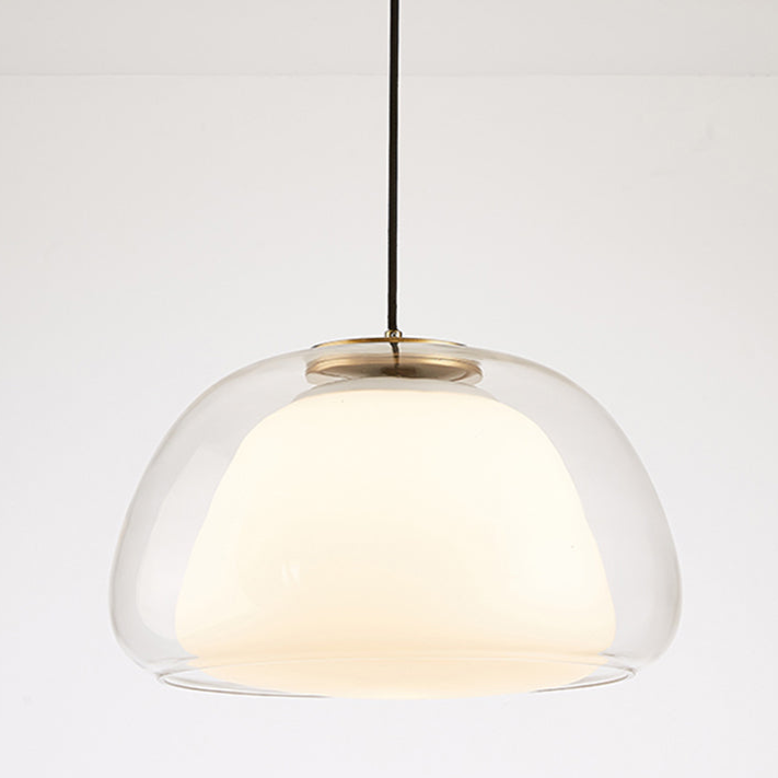 Aurora Milk Glass Pendant Light Modern Hanging Lamp