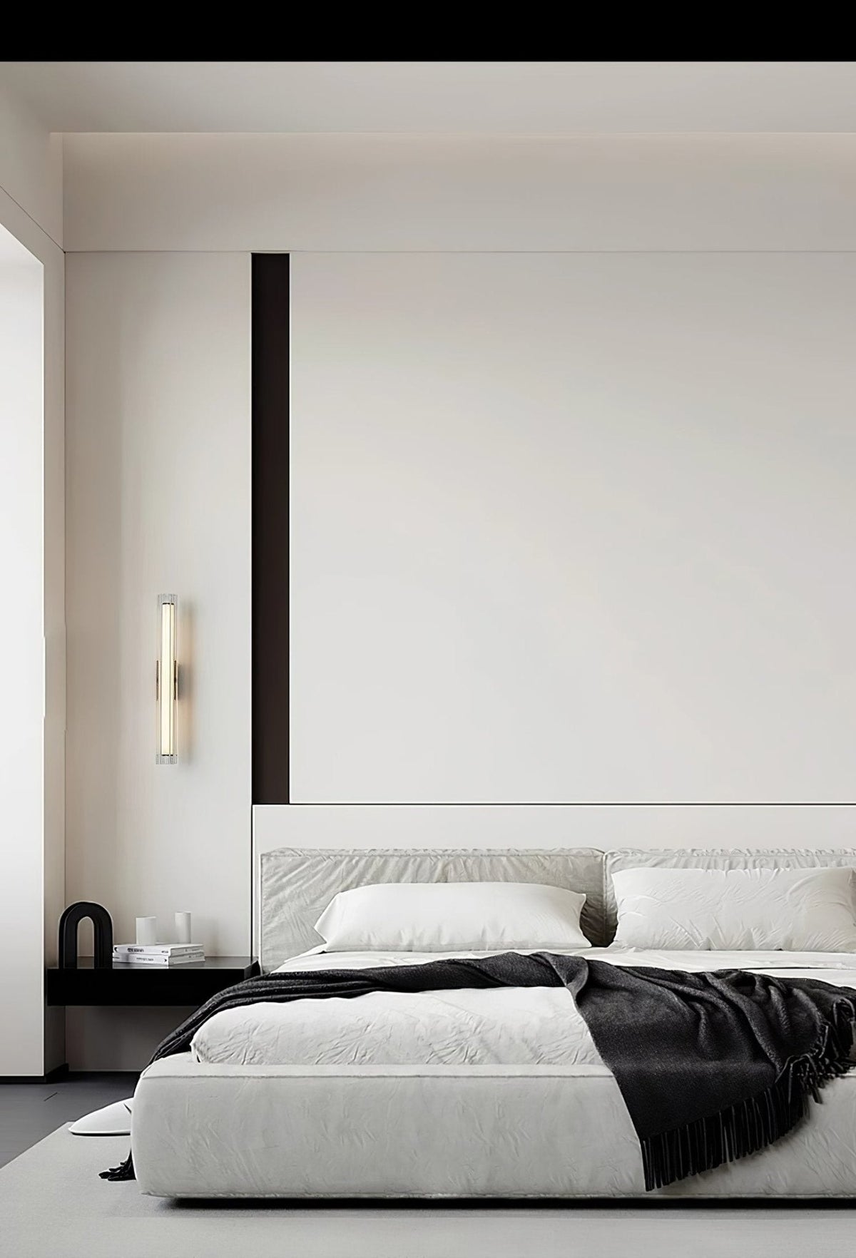 Linece Contemporary Glass Wall Lamp — Metal Frame, 5cm Diameter