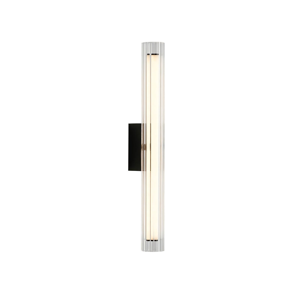 Linece Contemporary Glass Wall Lamp — Metal Frame, 5cm Diameter