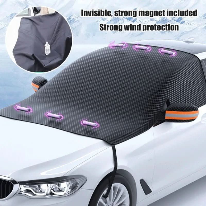 PolarGuard Magnetic Car Snow Cover For Year-Round Windshield Protection For Commuters
