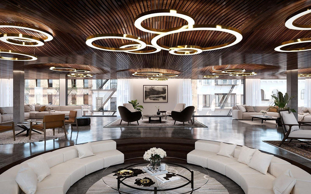 مصباح معلق دائري LED بتصميم سلس