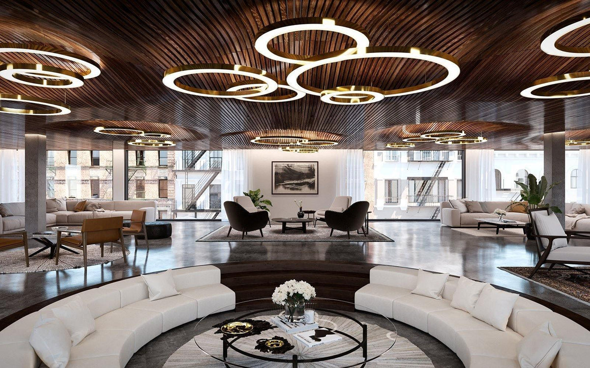 مصباح معلق دائري LED بتصميم سلس