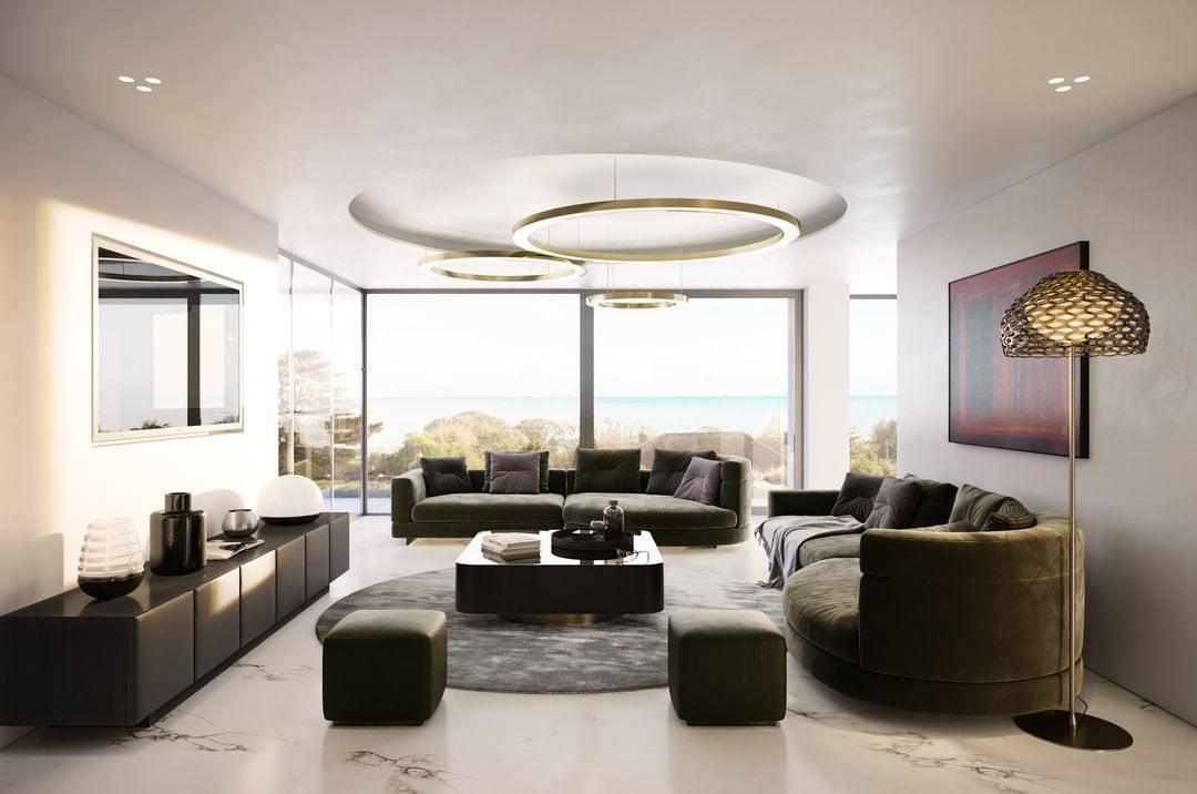 مصباح معلق دائري LED بتصميم سلس
