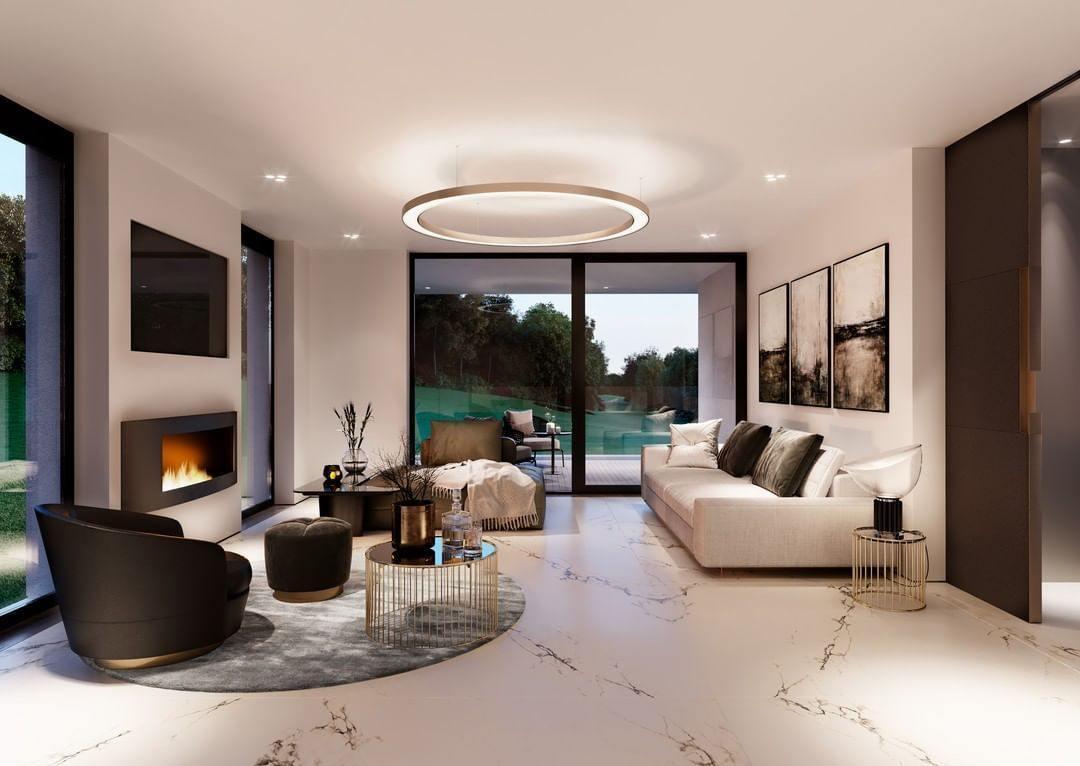مصباح معلق دائري LED بتصميم سلس