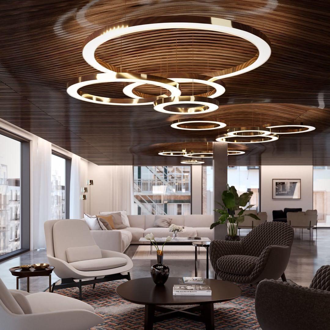 مصباح معلق دائري LED بتصميم سلس
