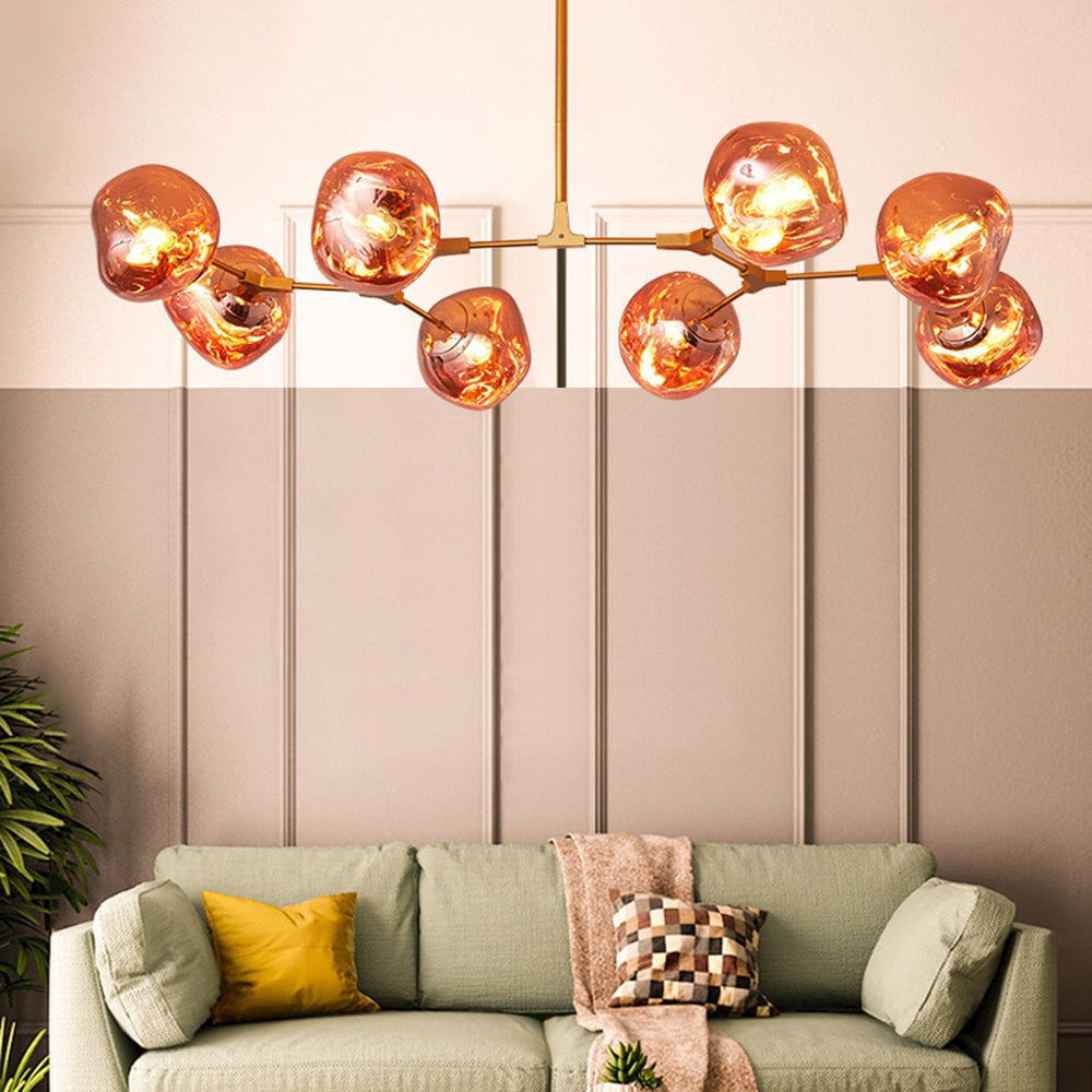 Nowoczesna wisząca lampa Arisha Globe Lava 3