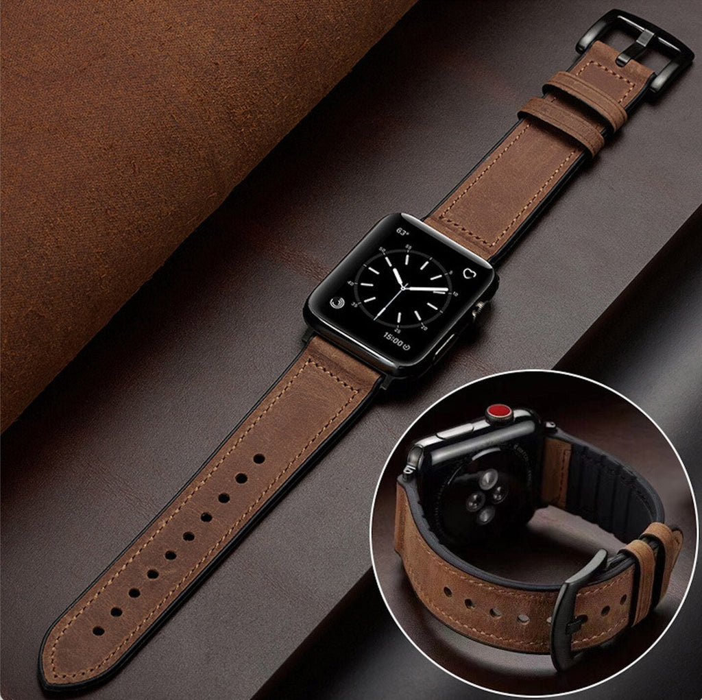 Correa de lujo de cuero para Apple Watch