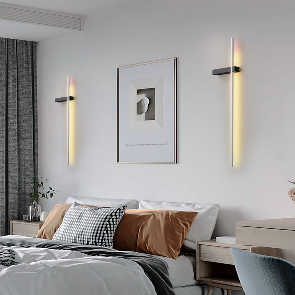 Arisha minimalistisk lineær væglampe — flerfarvet design, pære inkluderet, fast ledningstilslutning