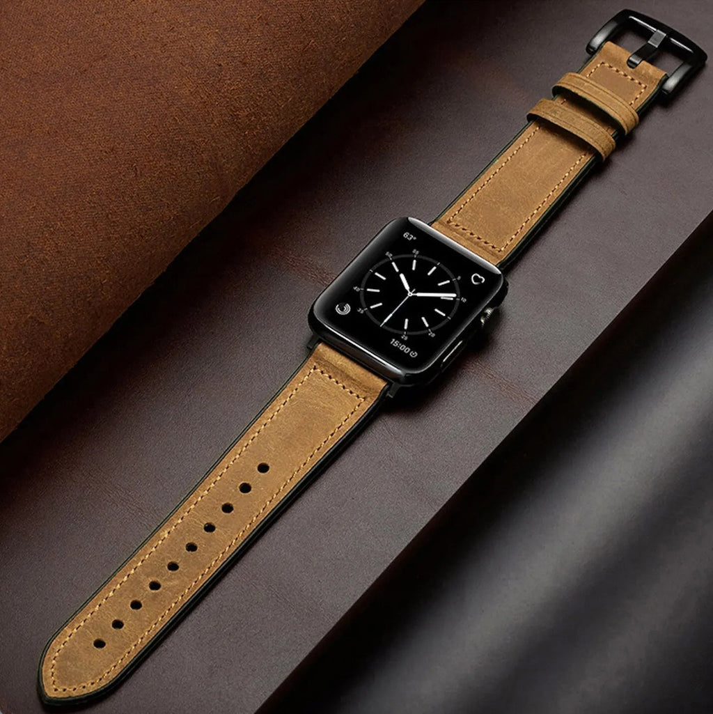 Correa de lujo de cuero para Apple Watch