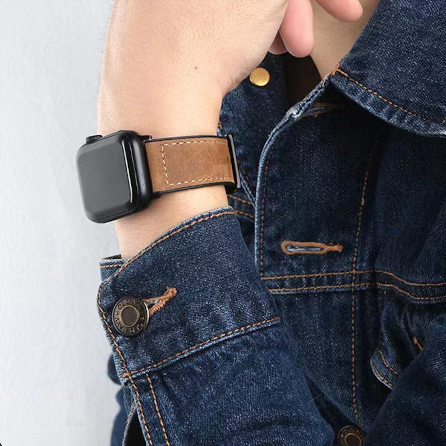 Correa de lujo de cuero para Apple Watch