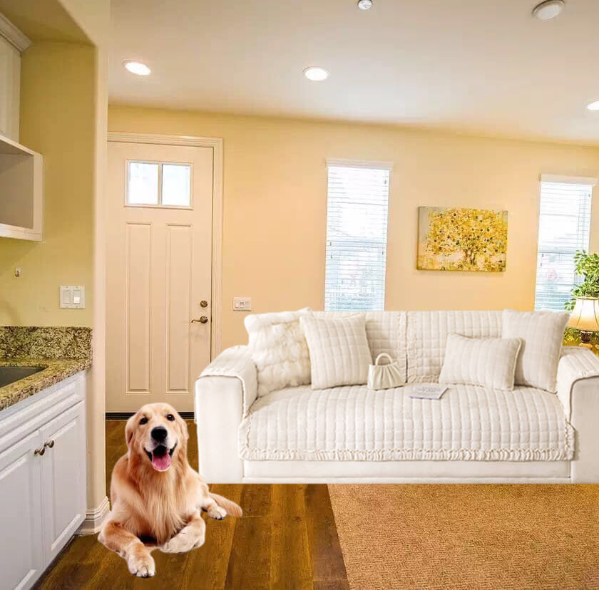 Ecksofa-Bezug, rutschfester Sofabezug, komfortabler Schutz und ästhetischer Samtsofabdeckungen für 3-Kissen-Sofa, Zweisitzer, Relaxsessel, L-förmige Armlehne und Rückenlehne