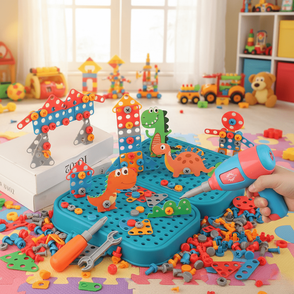 NovaBuild ToolPlay Set For Toddlers Hands On Creativity And Learning 211 Pieces