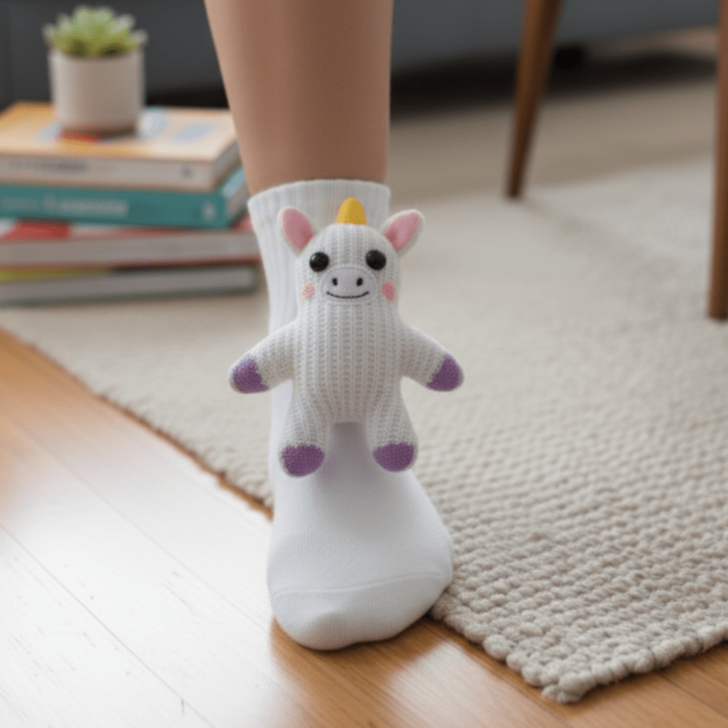 CozyNest House Socks For Home Relaxation With 3D Animal Accent And Non Slip