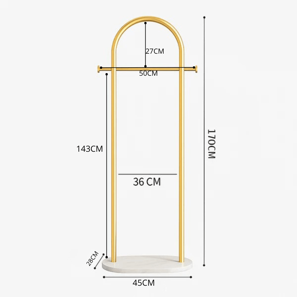 Minimalistický volně stojící věšák na oblečení AeroWardrobe pro každodenní outfity v malých prostorech