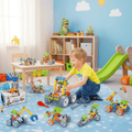 طقم بناء Little Builders من NovaBuild للأطفال من عمر 3 سنوات فأكثر، لتنمية الإبداع