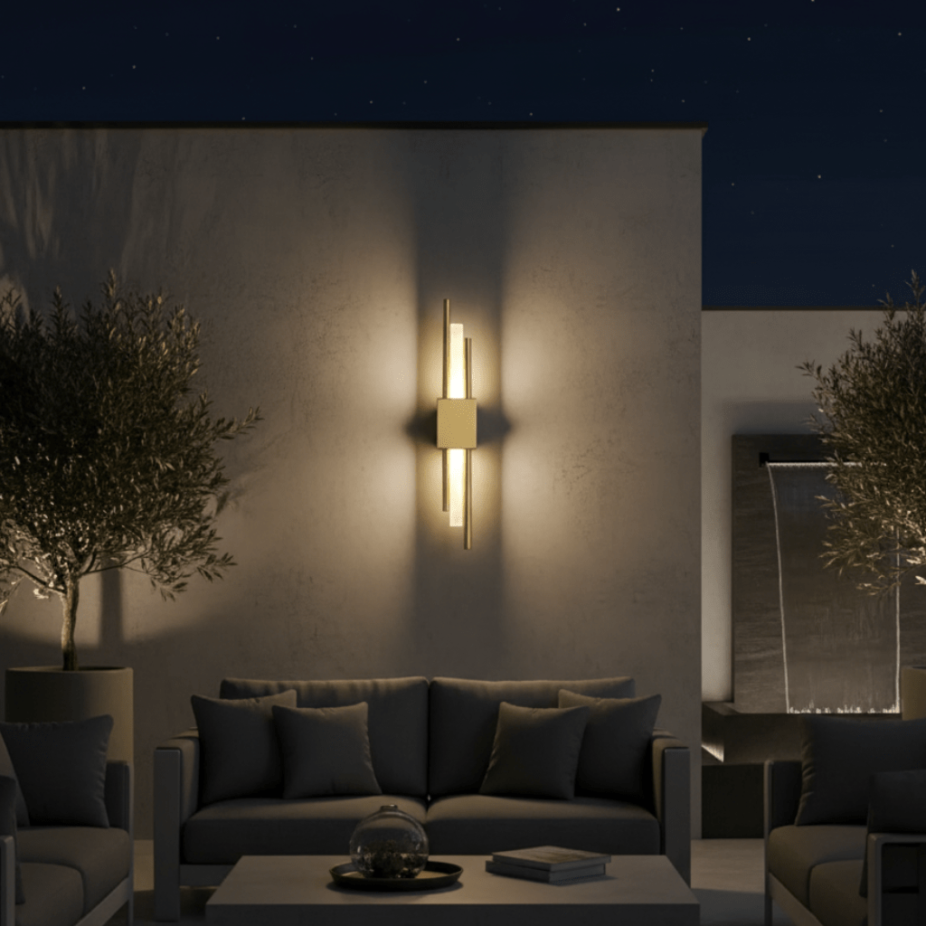 Lámpara de pared LED NovaArc con tres modos de color y regulable para dormitorios