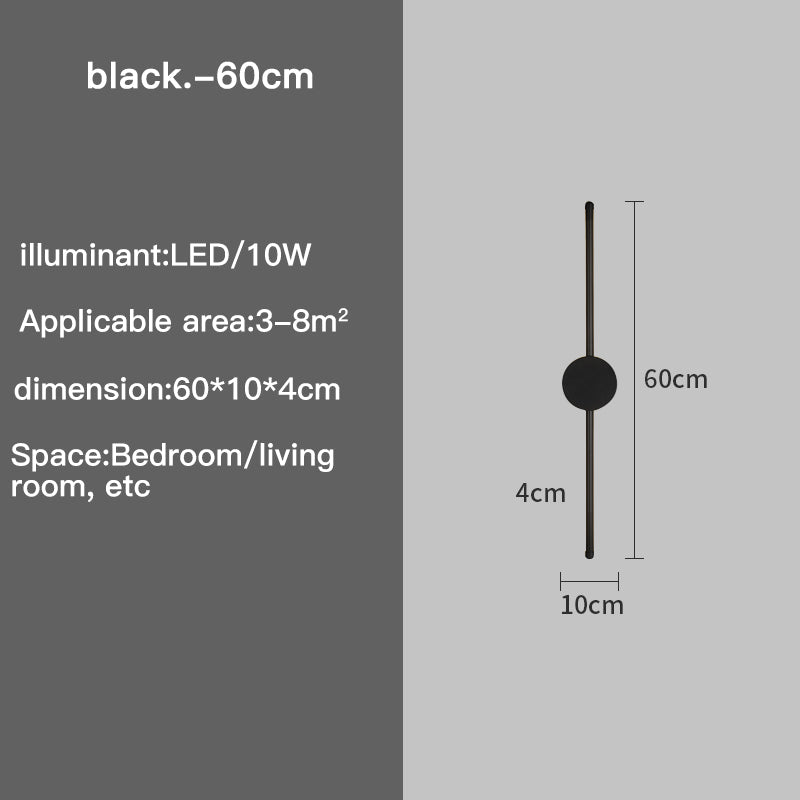 I-Shaped LED Wall Light With Adjustable Three-Tone Glow For Bedroom And Living Rooms