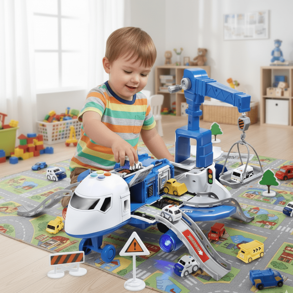 AeroTune Musical Deformation Stretching Airplane Toy For Kids With Lights And Music