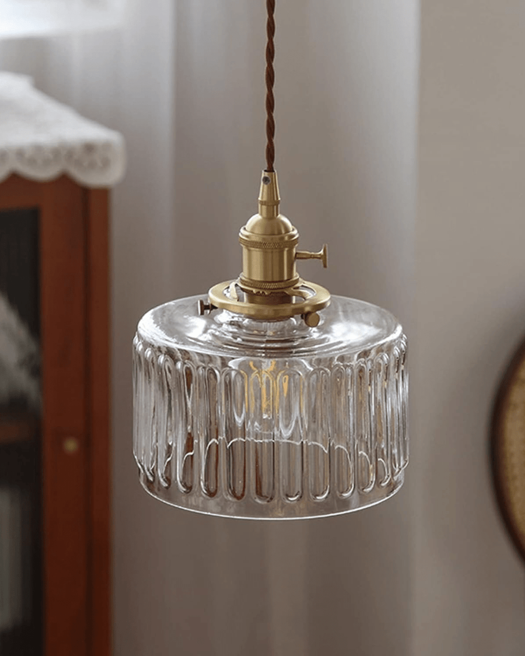 Lucerne Verdant Pendant Light With Emerald Glass Brass