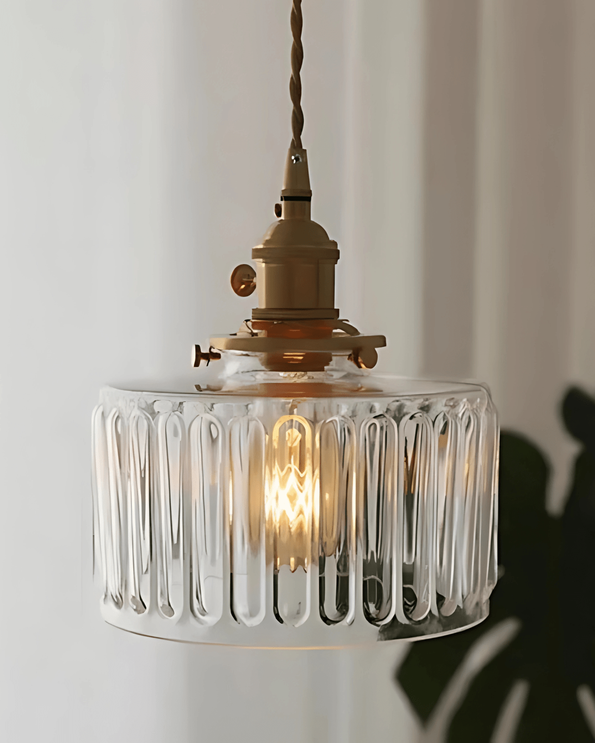 Lucerne Verdant Pendant Light With Emerald Glass Brass