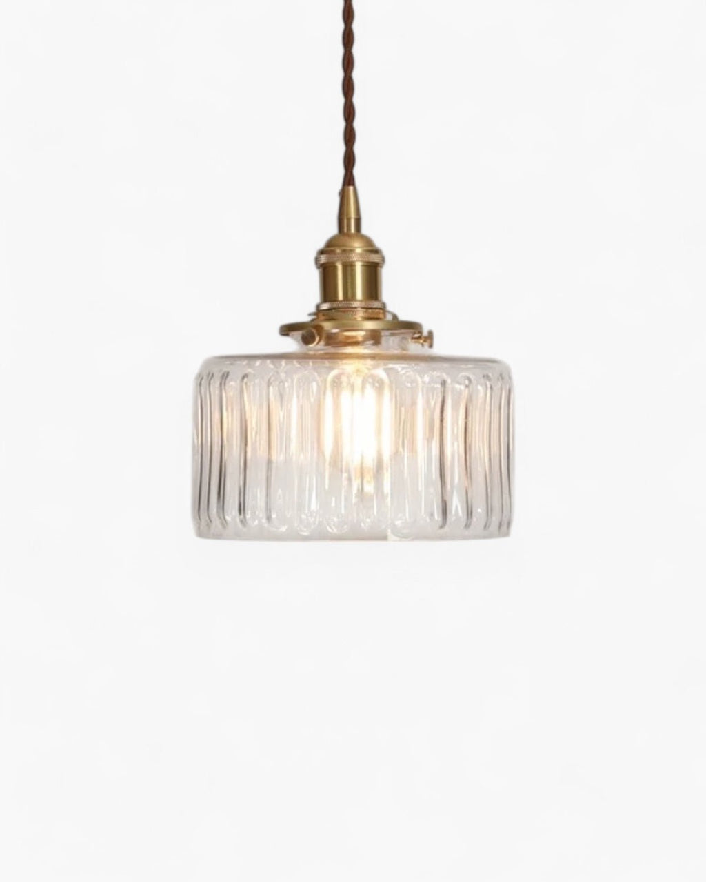 Lucerne Verdant Pendant Light With Emerald Glass Brass