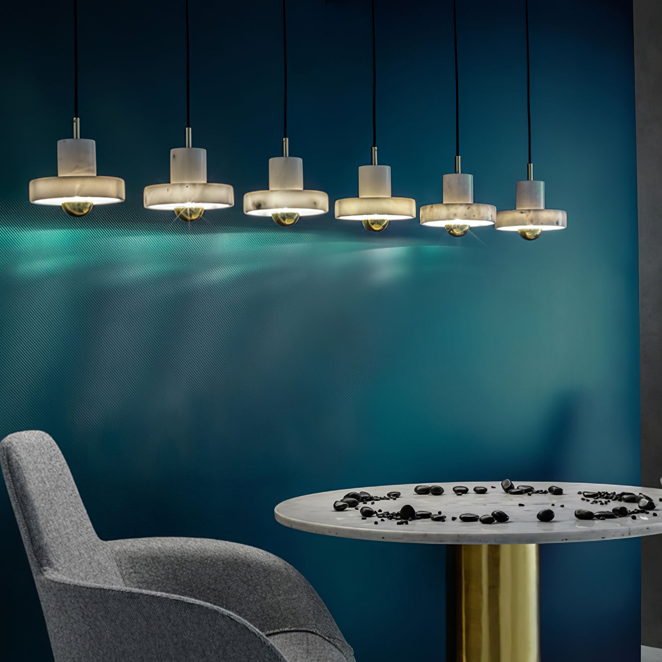 LueurMarble - Stijlvolle Marmeren Hanglamp