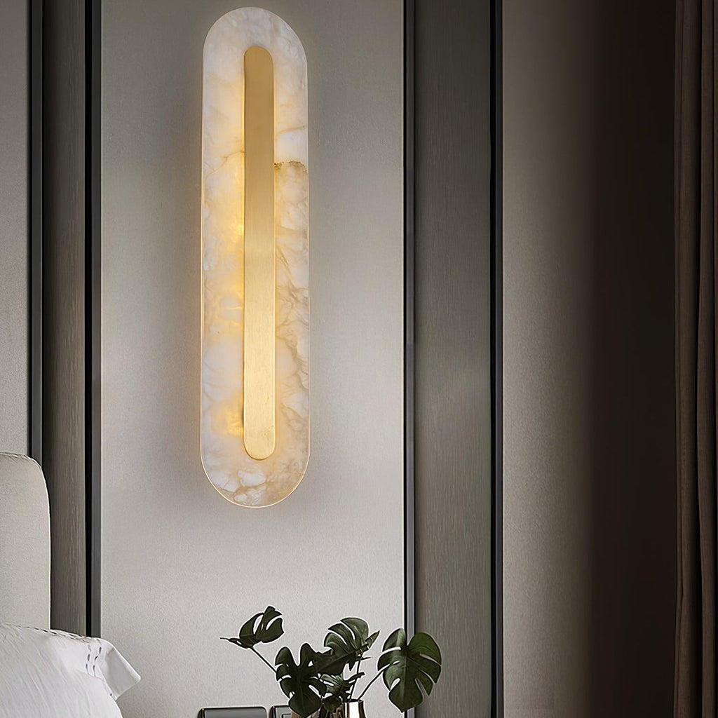 Hurn Curved Alabaster Wall Lamp