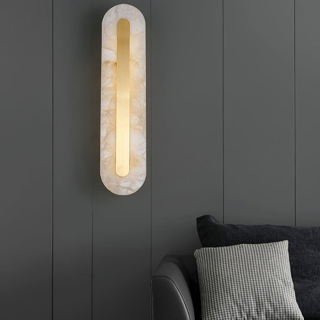 Hurn Curved Alabaster Wall Lamp