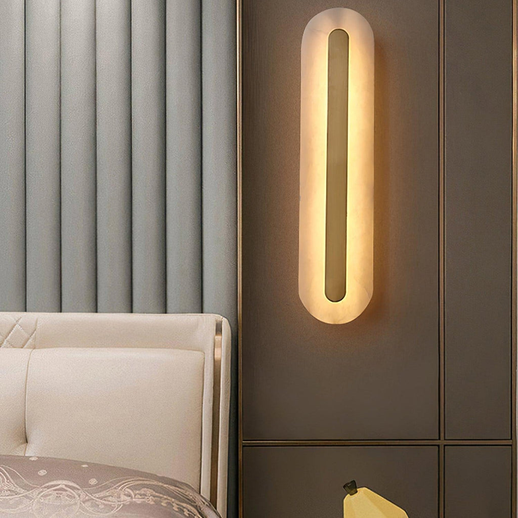 Hurn Curved Alabaster Wall Lamp