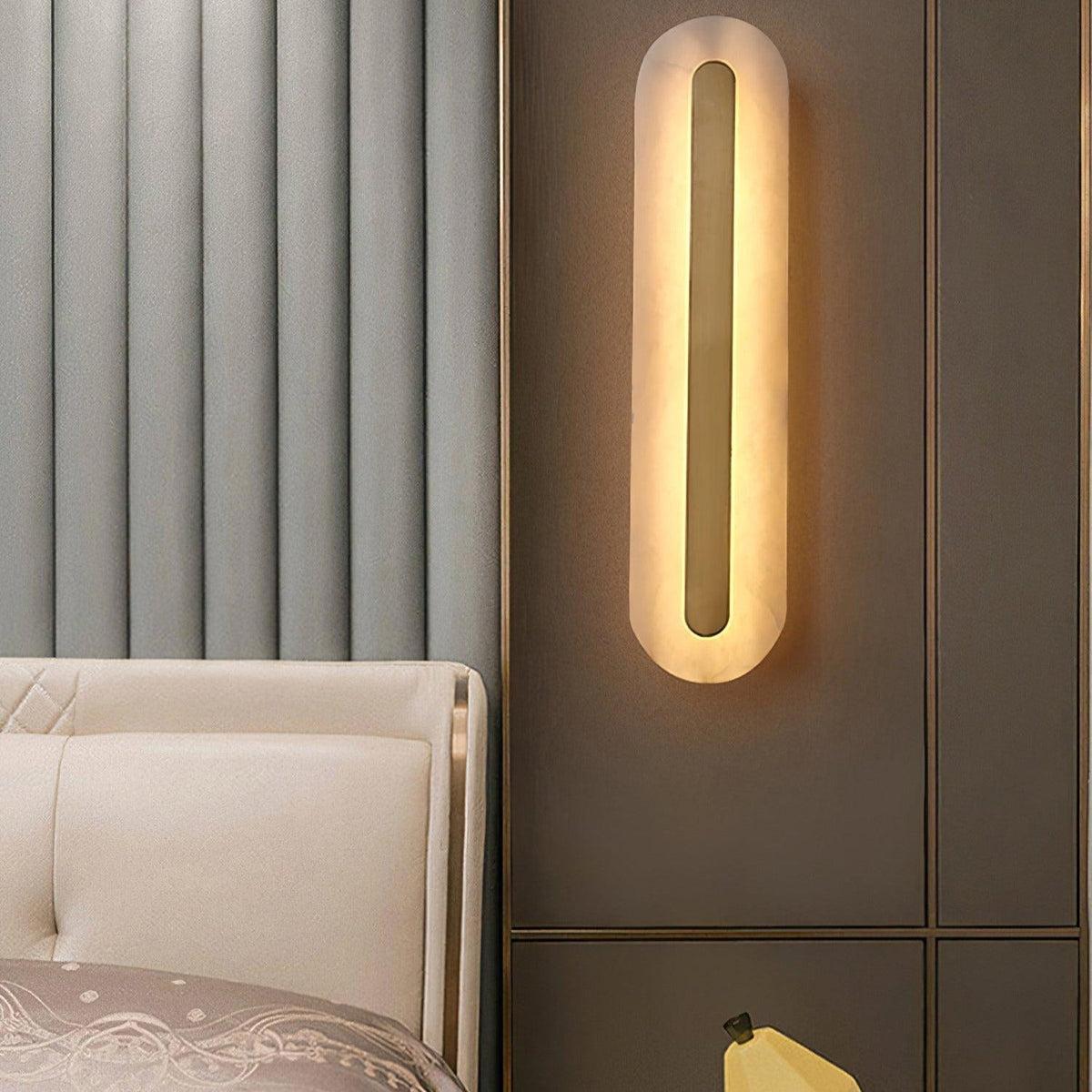 Hurn Curved Alabaster Wall Lamp