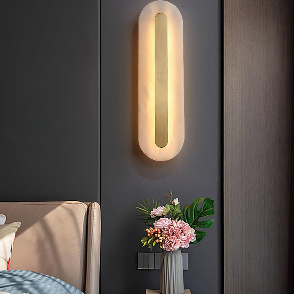 Hurn Curved Alabaster Wall Lamp