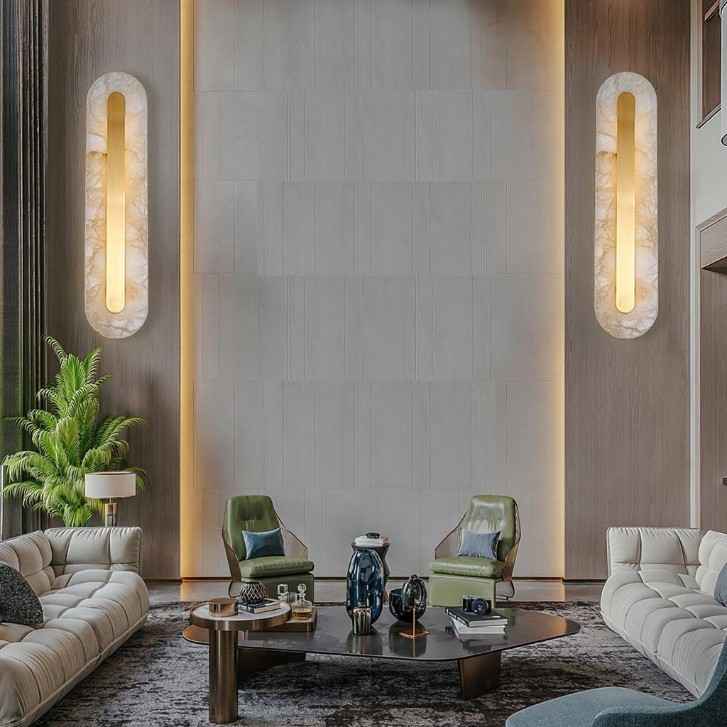 Hurn Curved Alabaster Wall Lamp