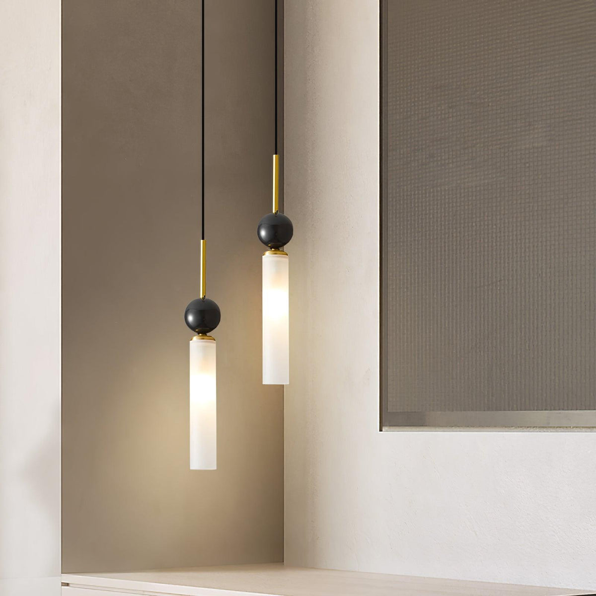 Thea Minimalist Marble Pendant Light — Single & Double Head Options