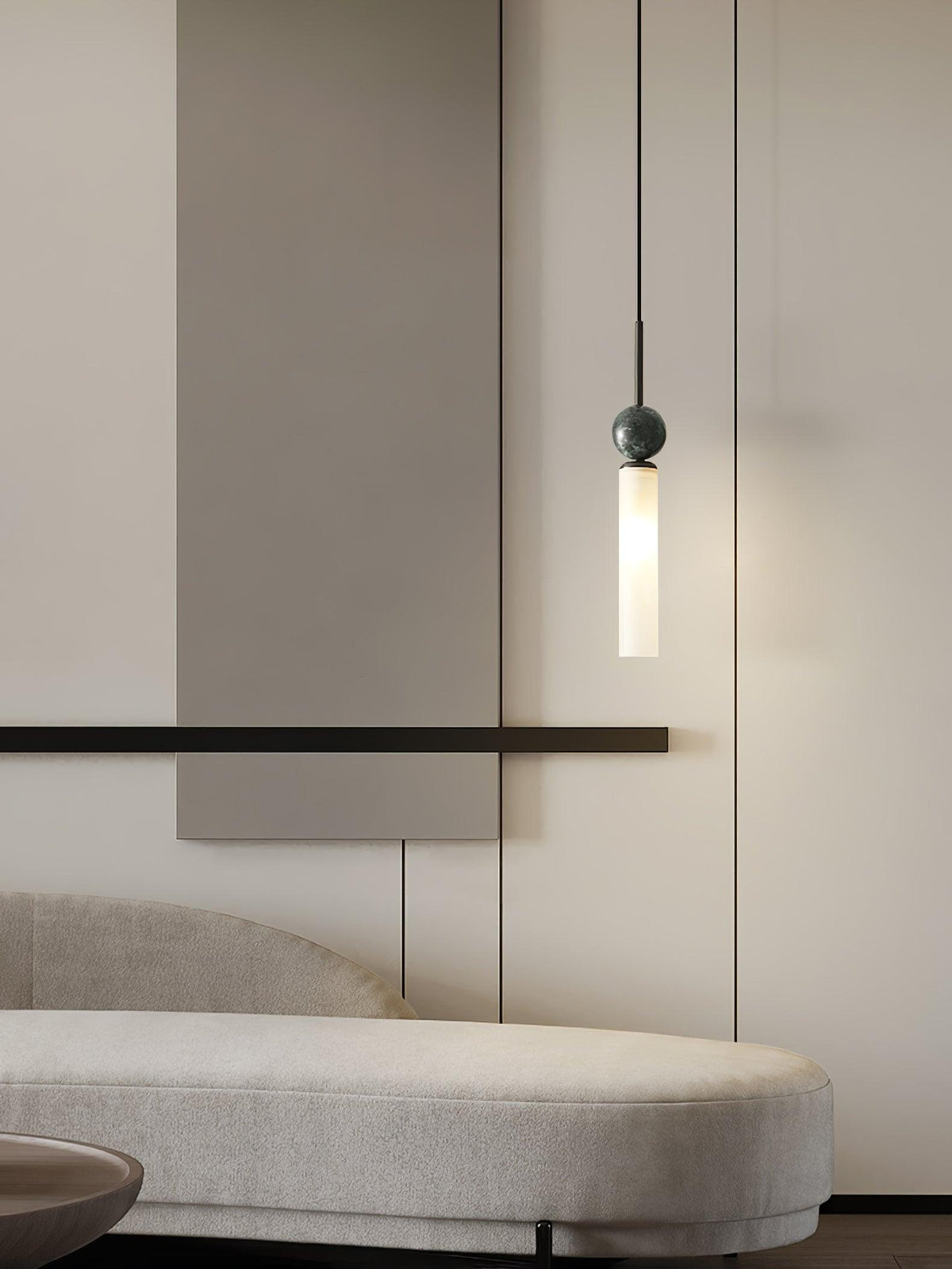 Thea Minimalist Marble Pendant Light — Single & Double Head Options