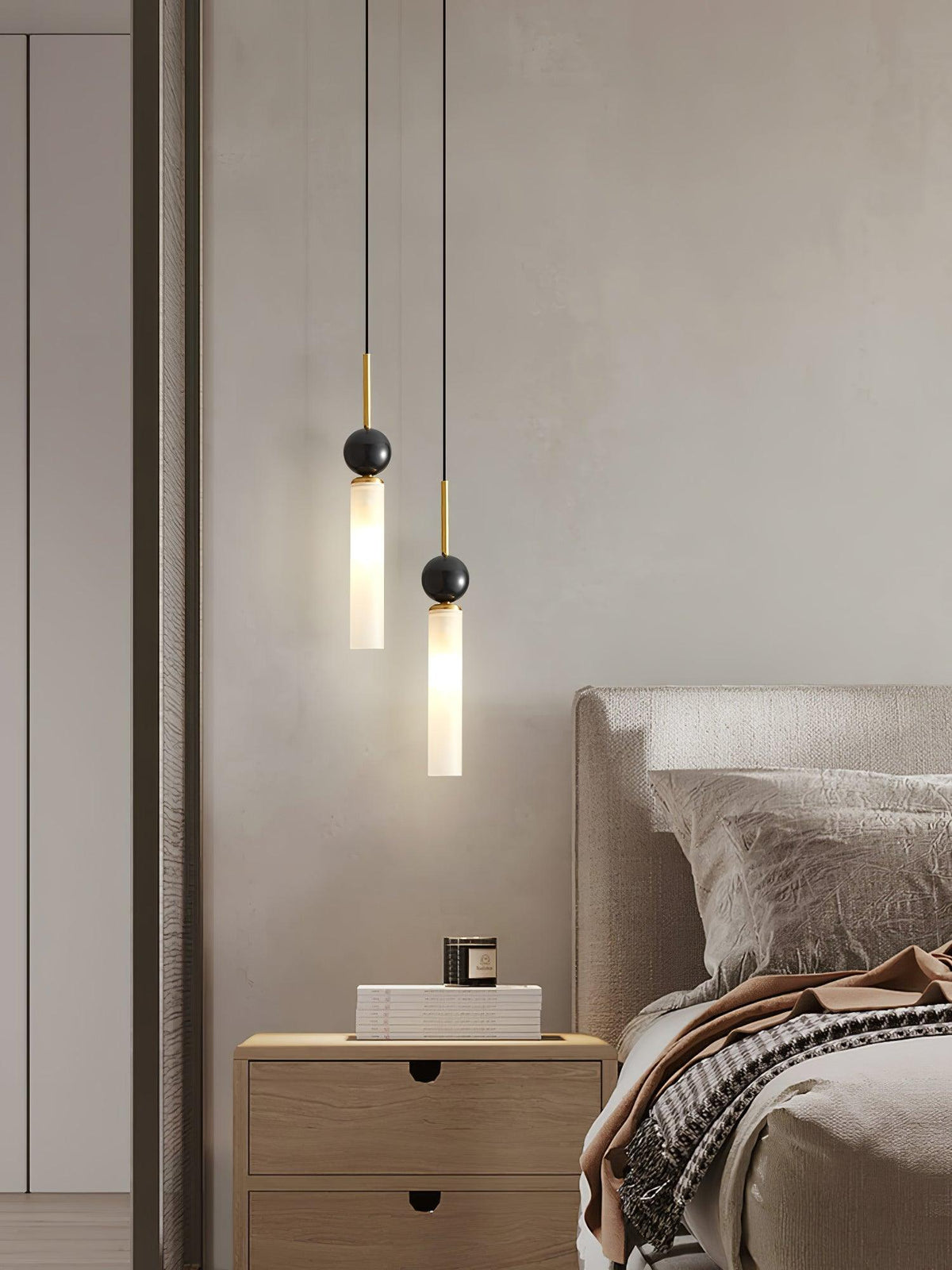 Thea Minimalist Marble Pendant Light — Single & Double Head Options