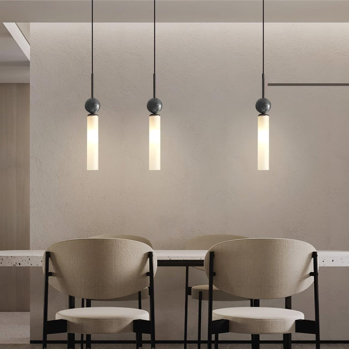 Thea Minimalist Marble Pendant Light — Single & Double Head Options